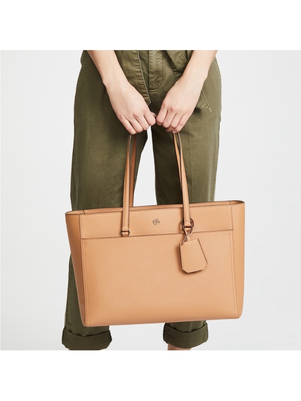 Tory Burch NWT and Dust Bag Robinson Tore Tan Leather Tote Bag